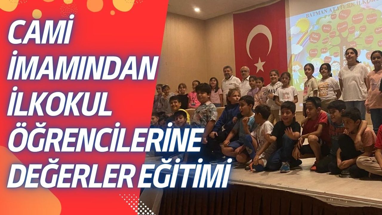 Cami İmamından İlkokul Öğrencilerine Değerler Eğitimi